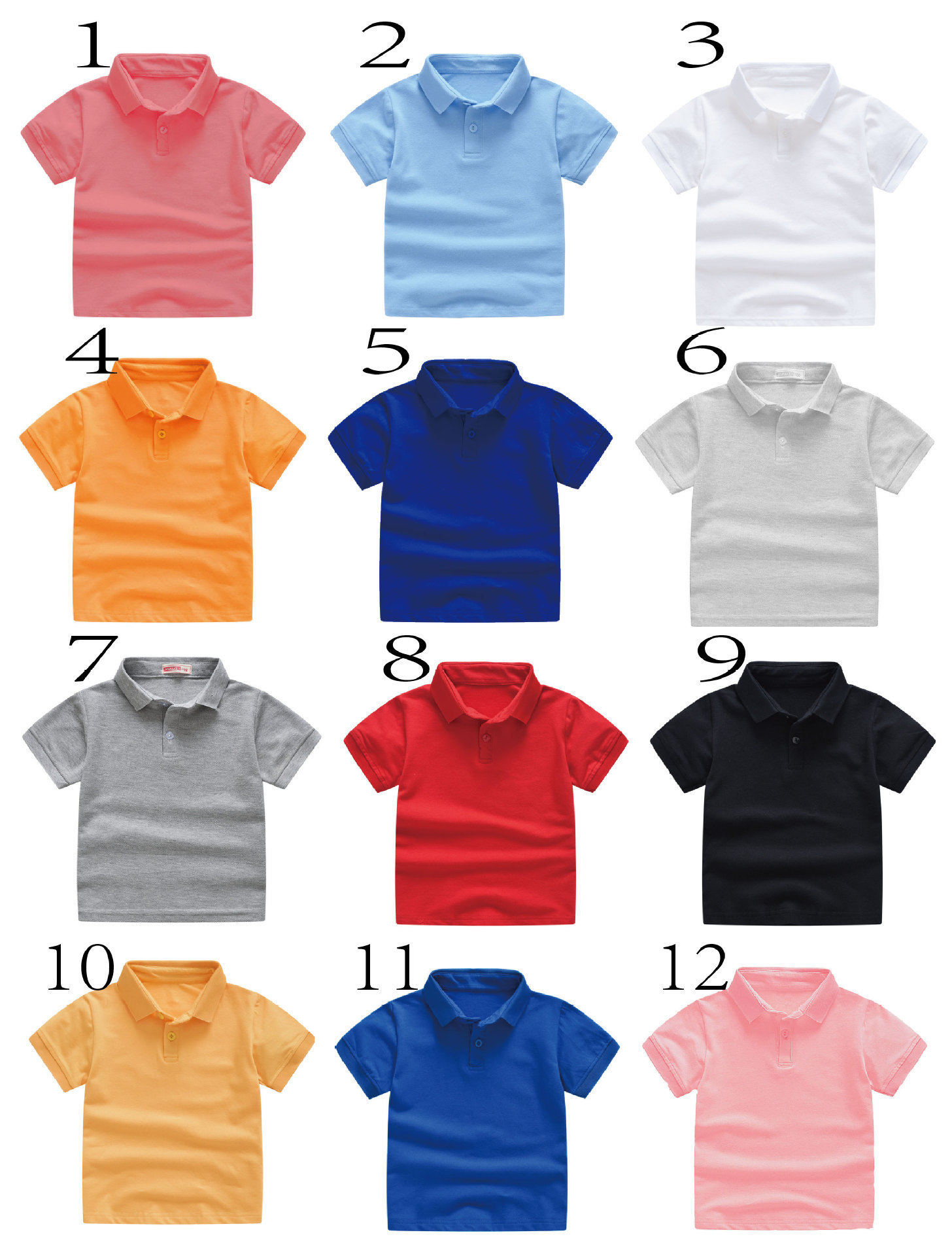 Tshirts Solid Color Boys Girls Summer Quality Cotton Uniform Polo Kids Tops Tees Fashion Children's Clothes 230327, 3046-4 orange
Tshirts Solid Color Boys Girls Summer Quality Cotton Uniform Polo Kids Tops Tees Fashion Children's Clothes 230327, 3046-4 orange