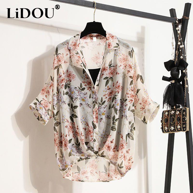 Shirts 2023 Summer New Oversize Vneck Floral Printing Half Sleeve Pullovers Tops Women Loose Casual Elegant Sling Matching Sete Shirt, Pink
Shirts 2023 Summer New Oversize Vneck Floral Printing Half Sleeve Pullovers Tops Women Loose Casual Elegant Sling Matching Sete Shirt, Pink