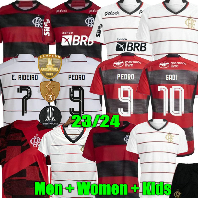 

23 24 Flamengo soccer jerseys 2023 2024 DIEGO E.RIBEIRO GABRIEL B. GABI PEDRO VIDAL DE ARRASCAETA GERSON B.HENRIQUE Camisa Mengo Men women / kids kit football shirts, 23 24 away adult