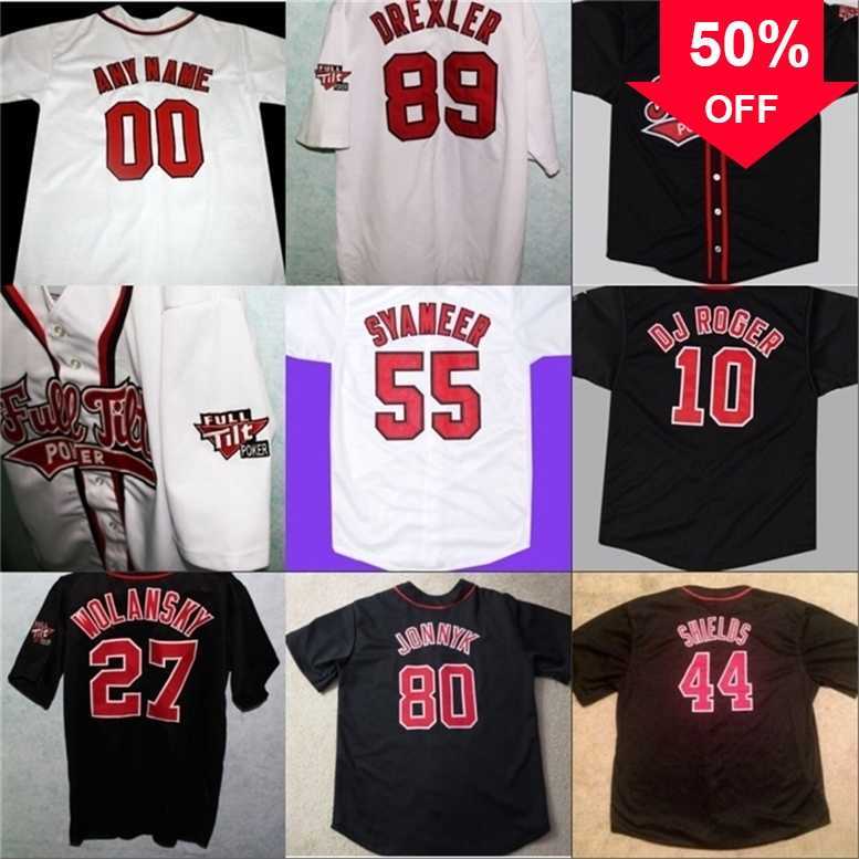 Xflsp GlaMit FULL TiLT Poker Baseball Jersey 100% Stitched Custom Baseball Jerseys Any Name & Number Black White vintage, 10 black
Xflsp GlaMit FULL TiLT Poker Baseball Jersey 100% Stitched Custom Baseball Jerseys Any Name & Number Black White vintage, 10 black