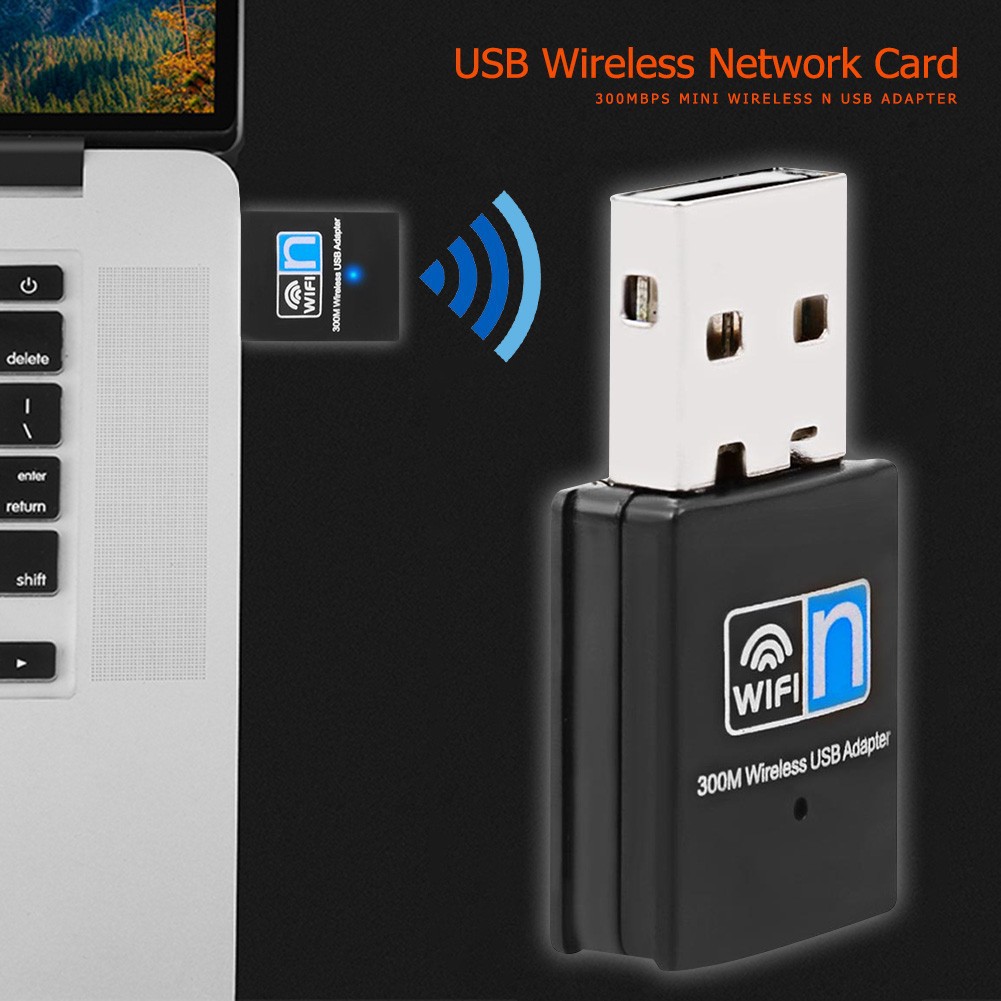 300Mbps USB WiFi Adapter RTL8192 Chipset 2.4GHz 300M Wireless Receiver WI-FI dongle Network Card For PC Laptop With Retail box