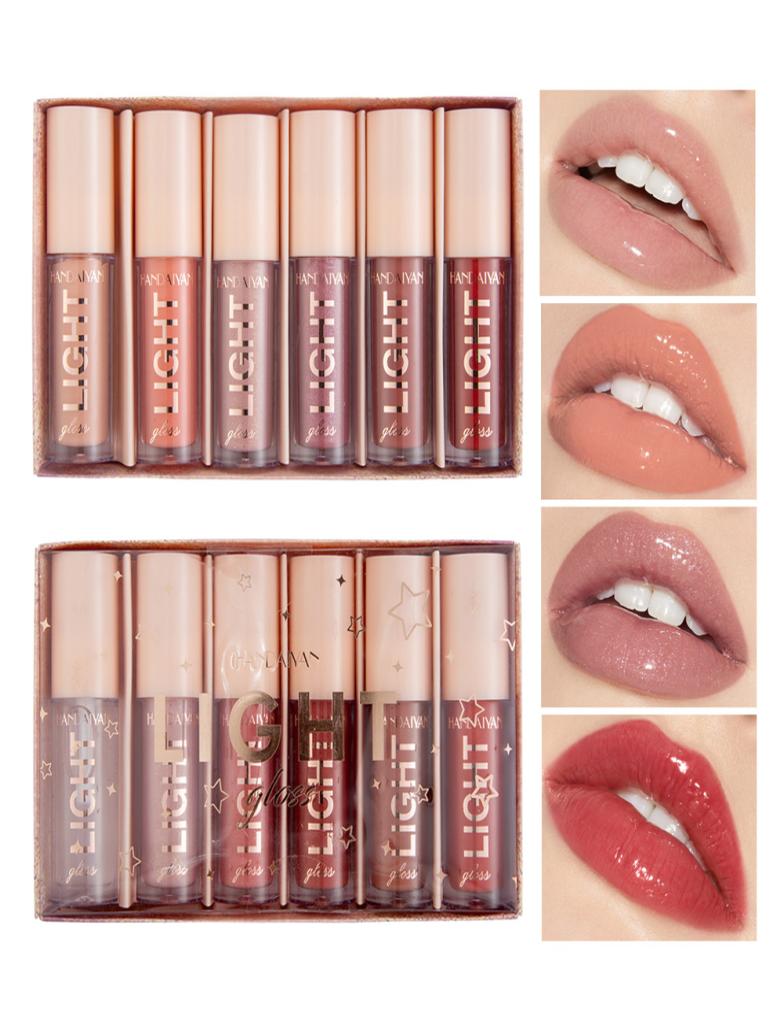 Lip Gloss 6PcsBox High Shine Set Makeup Wet Diamond Shimmer Lipgloss Tint Waterproof Liquid Lipstick Moisturizer Cosmetics Kit6597808, Army green 
Lip Gloss 6PcsBox High Shine Set Makeup Wet Diamond Shimmer Lipgloss Tint Waterproof Liquid Lipstick Moisturizer Cosmetics Kit6597808, Army green