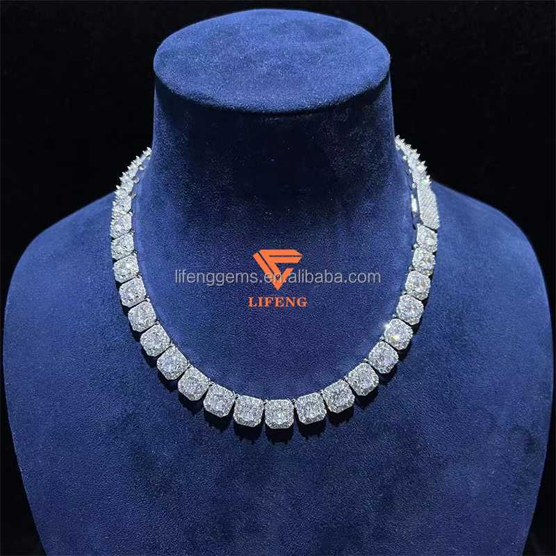 Fashion Jewelry Necklace White Gold Plated Rose Gold Plated Iced Out Rock Sugar Chain Moissanite Jewelry Necklace
Fashion Jewelry Necklace White Gold Plated Rose Gold Plated Iced Out Rock Sugar Chain Moissanite Jewelry Necklace