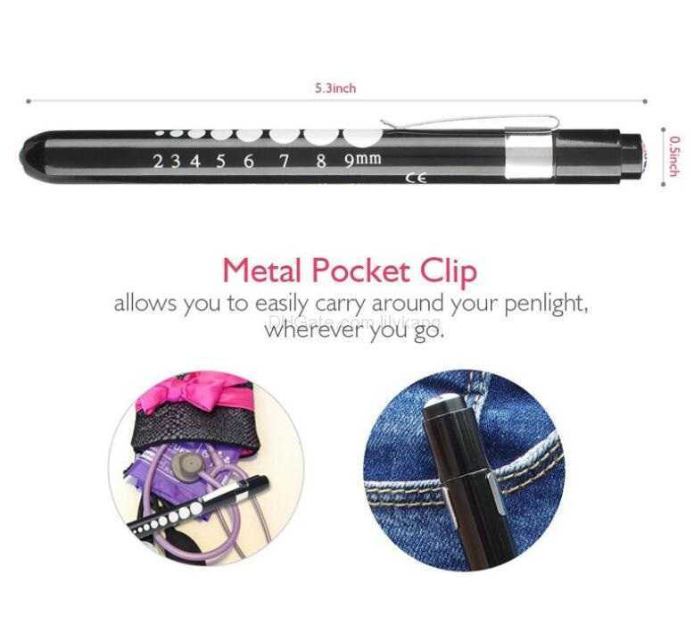 Mini flashlights Torch Light LED Pocket Penlight Waterproof Doctor Medical Surgical Emergency Flashlight Reusable Portable nurse Pen Light for Working