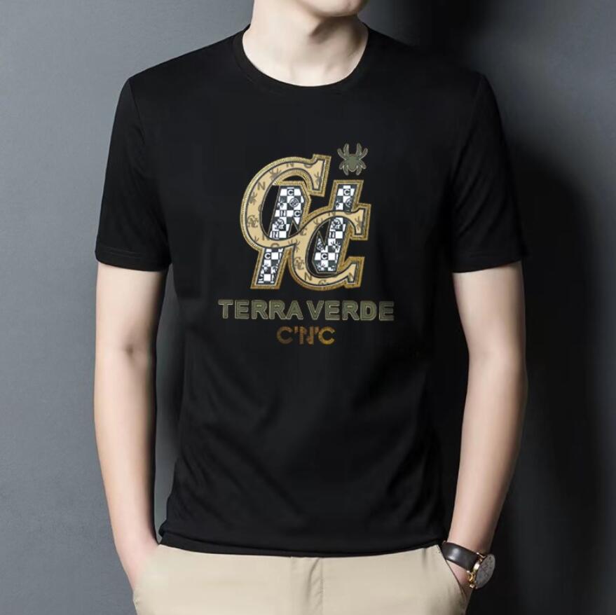 Designer European High quality mercerized cotton short sleeved T-shirt for men's elastic casual men's trendy men's top for summer breathability, W4
Designer European High quality mercerized cotton short sleeved T-shirt for men's elastic casual men's trendy men's top for summer breathability, W4