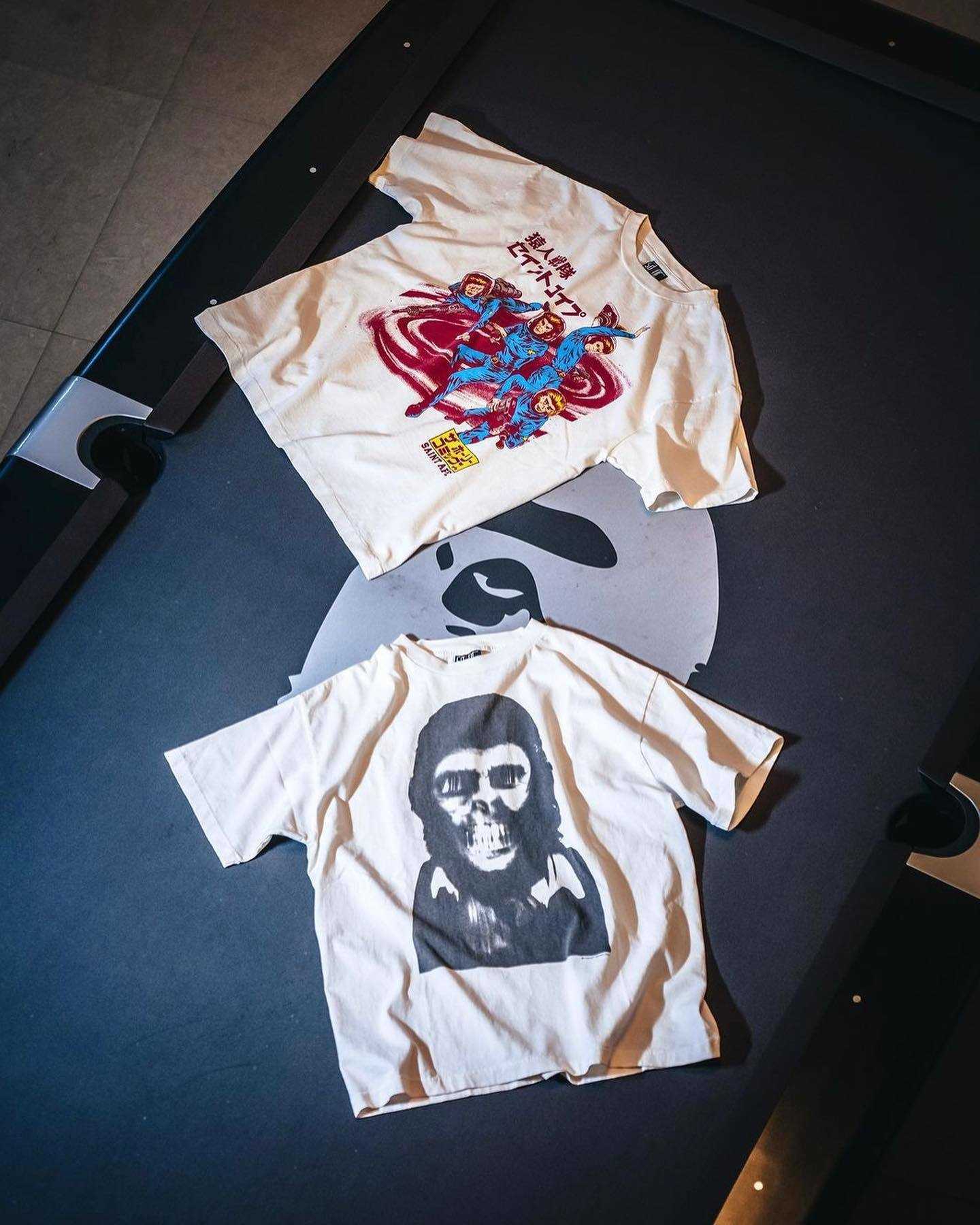Designer Fashion T Shirt Saint Michael Ape Man Squadron Anime Short Sleeve American Casual Loose Couple Popular Summer T-shirt, White6
Designer Fashion T Shirt Saint Michael Ape Man Squadron Anime Short Sleeve American Casual Loose Couple Popular Summer T-shirt, White6
