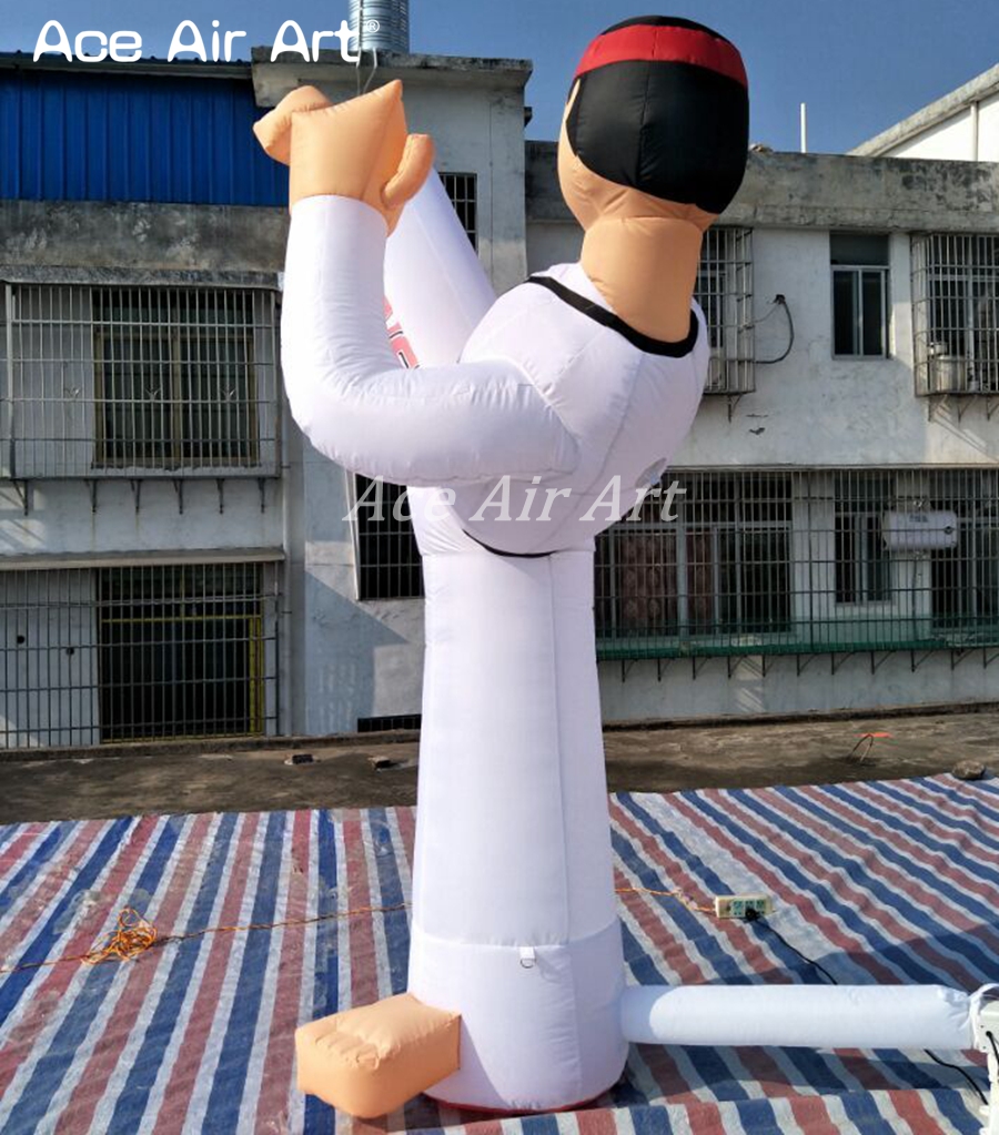 wholesale 3mH 10ft inflatable taekwondo Guy inflatable karate model Inflatable Karat boy belt/degree/strip for training and advertisingPopular