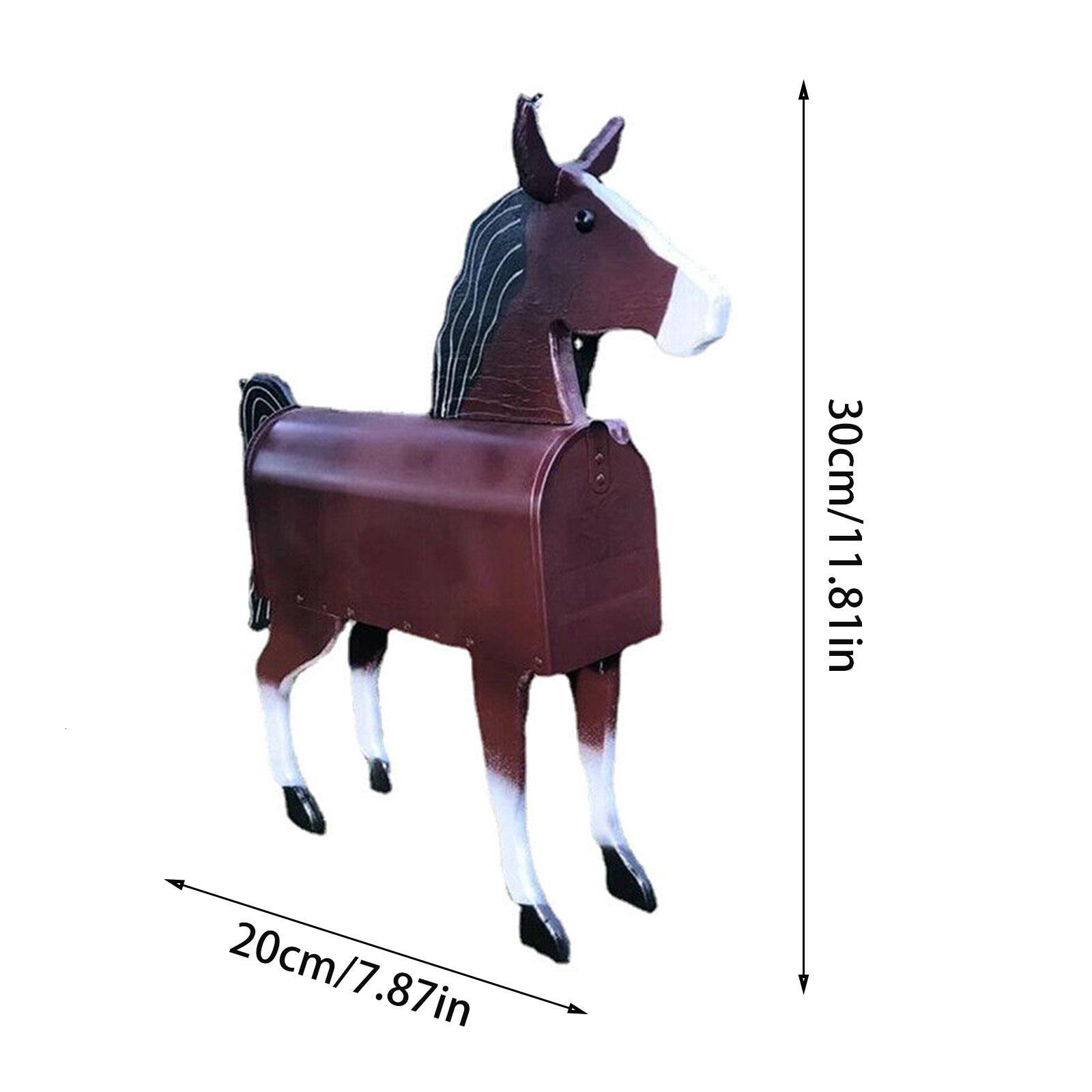 Garden Decorations Unique Chicken Cow Horse Mailbox Metal Wall Mounted Post Box Weatherproof Farm Animal Mailboxes Outside Decoration Crafts 230603