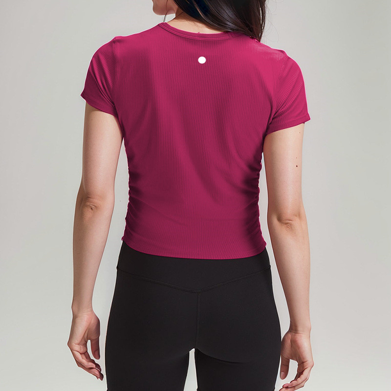 Lulu Women Yoga T-shirt Summer Top Women Tee Ribber Round Short Sleeve Shirts Breathable Sports Fitness Solid Color Lady Woman, Black
Lulu Women Yoga T-shirt Summer Top Women Tee Ribber Round Short Sleeve Shirts Breathable Sports Fitness Solid Color Lady Woman, Black