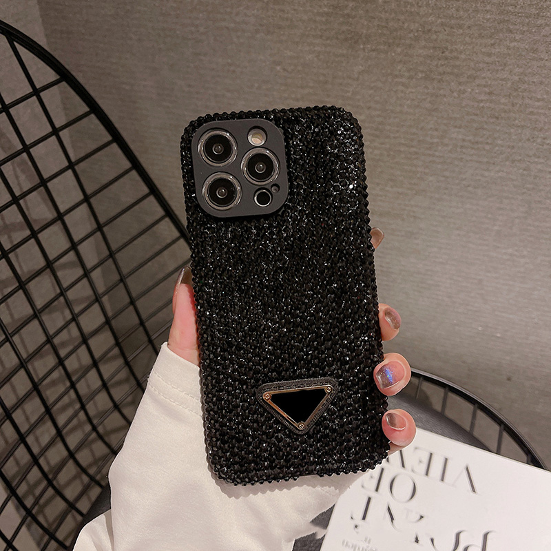 Bling Diamond Designer Phone Case for Apple iPhone 17 16 Pro Max 15 14 Plus 13 Pro 12 Mini 11 XR XS 8 Luxury Crystal Rhinestone Glitter Sparkle Back Cover Funda Coque 222