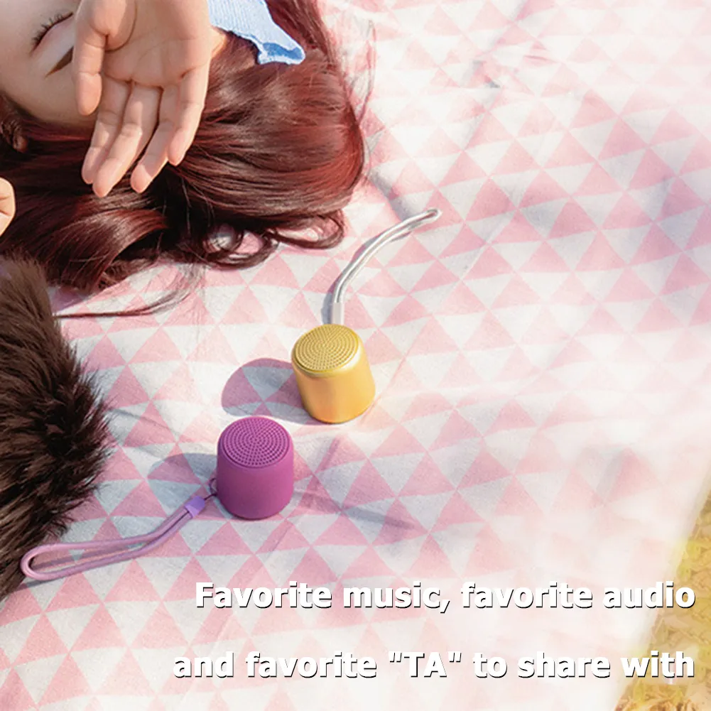 Inpods LittleFun mini Speaker Macaron Metal Bluetooth Speakers Wireless Portable Soundbox TWS True Loudspeaker Outdoor 16 colors