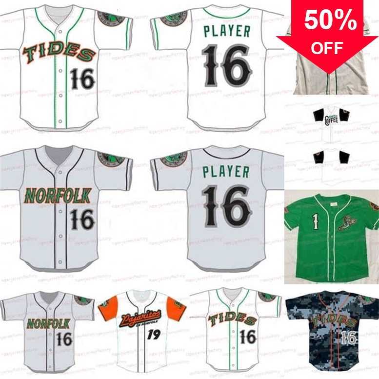 Xflsp GlaA3740 Norfolk Tides Minor League Stitched Baseball Jersey Custom 100% Embroidery White Grey Green Shirts Stitched, White 2
Xflsp GlaA3740 Norfolk Tides Minor League Stitched Baseball Jersey Custom 100% Embroidery White Grey Green Shirts Stitched, White 2