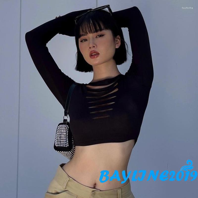 Women's T Shirts Bayline-Women T-shirt Long Sleeve Boat Neck Hollowed Solid Slim Fit Ladies Crop Top For Club Party, Picture shown
Women's T Shirts Bayline-Women T-shirt Long Sleeve Boat Neck Hollowed Solid Slim Fit Ladies Crop Top For Club Party, Picture shown