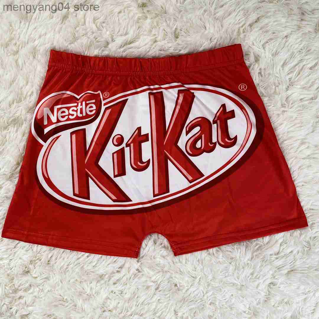 Women's Shorts Hot Sale Women's Booty Shorts High Waist Short Sweatpants Summer Women Clothes Candy Snack Kitkat Home Boxer Shorts T230603