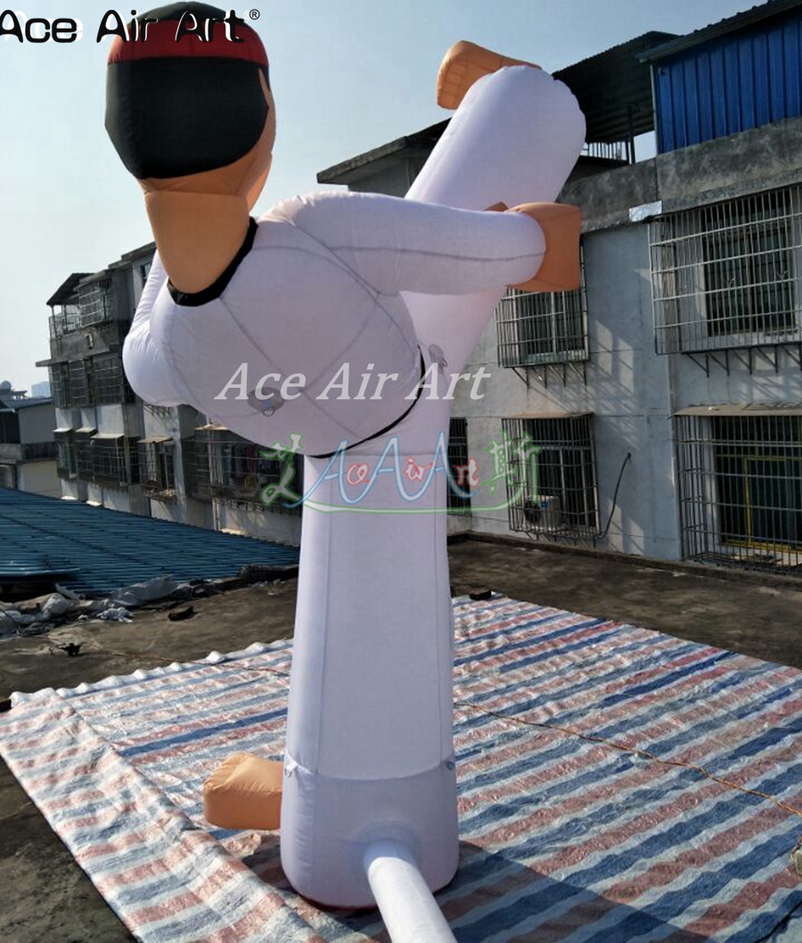 wholesale 3mH 10ft inflatable taekwondo Guy inflatable karate model Inflatable Karat boy belt/degree/strip for training and advertisingPopular