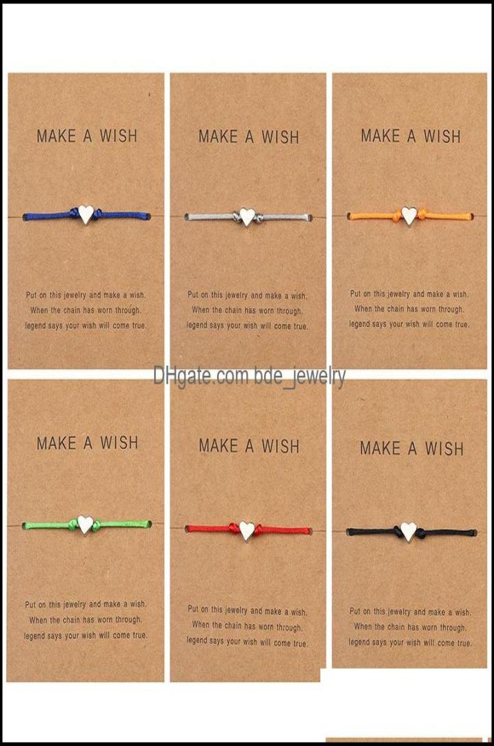 Charm Bracelets Jewelry Stainless Steel Love Heart Make A Wish Card For Women Men Handmade String Rope Wrap Bangle Fashion Friends3380112
Charm Bracelets Jewelry Stainless Steel Love Heart Make A Wish Card For Women Men Handmade String Rope Wrap Bangle Fashion Friends3380112