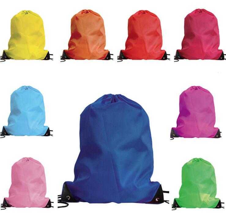 Premium School Drawstring Duffle Bag Sport Gym Swim Dance Shoe Backpack portable storage bag nylon student book bags