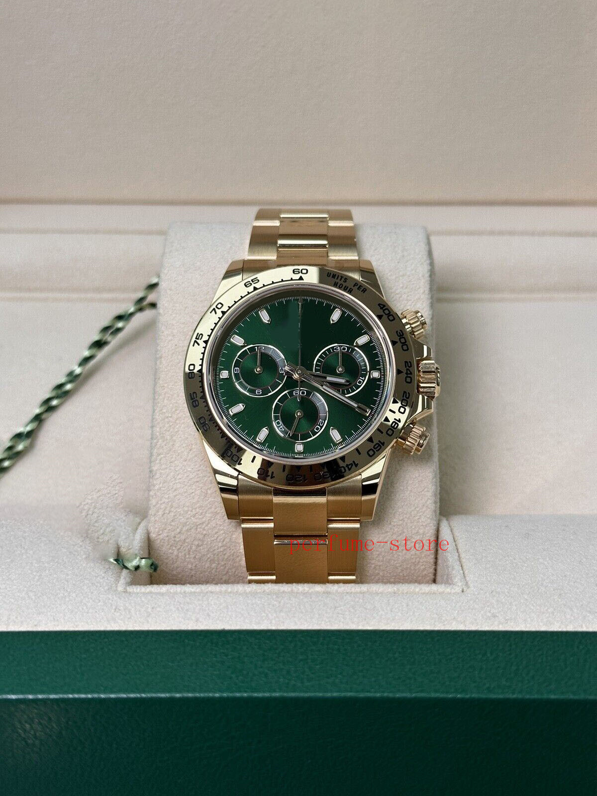 116508 | 40 | Gold | Green Dial 7750 Fashion brand automatic waterproof sapphire men's watch
116508 | 40 | Gold | Green Dial 7750 Fashion brand automatic waterproof sapphire men's watch