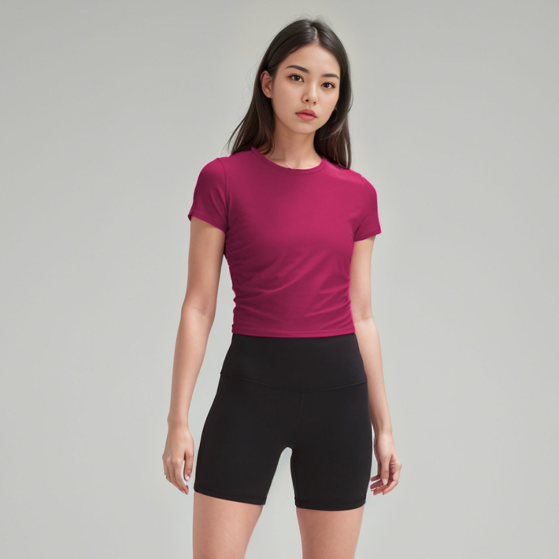 Womens ll Yoga T-shirt Summer Top Womens Ribber Round Collar Short Sleeve All it takes Elastic Breathable Sports Fitness Solid Color ll074, Grey
Womens ll Yoga T-shirt Summer Top Womens Ribber Round Collar Short Sleeve All it takes Elastic Breathable Sports Fitness Solid Color ll074, Grey
