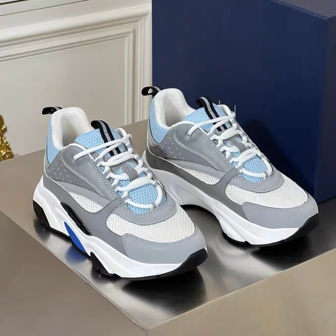 Designers b22 Casual Shoes Reflective Sneaker Brand Women Men Shoes Calfskin Vintage Trainer Platform Shoe Obliques Knit Patchwork Trainers Lace up With Box 35-45, 17
Designers b22 Casual Shoes Reflective Sneaker Brand Women Men Shoes Calfskin Vintage Trainer Platform Shoe Obliques Knit Patchwork Trainers Lace up With Box 35-45, 17