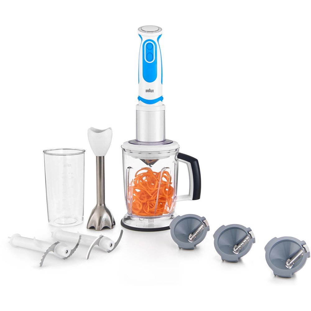 Braun Multiquick Spiralizer And Hand Blender With 3 Spiralizing Blades, Blendin…