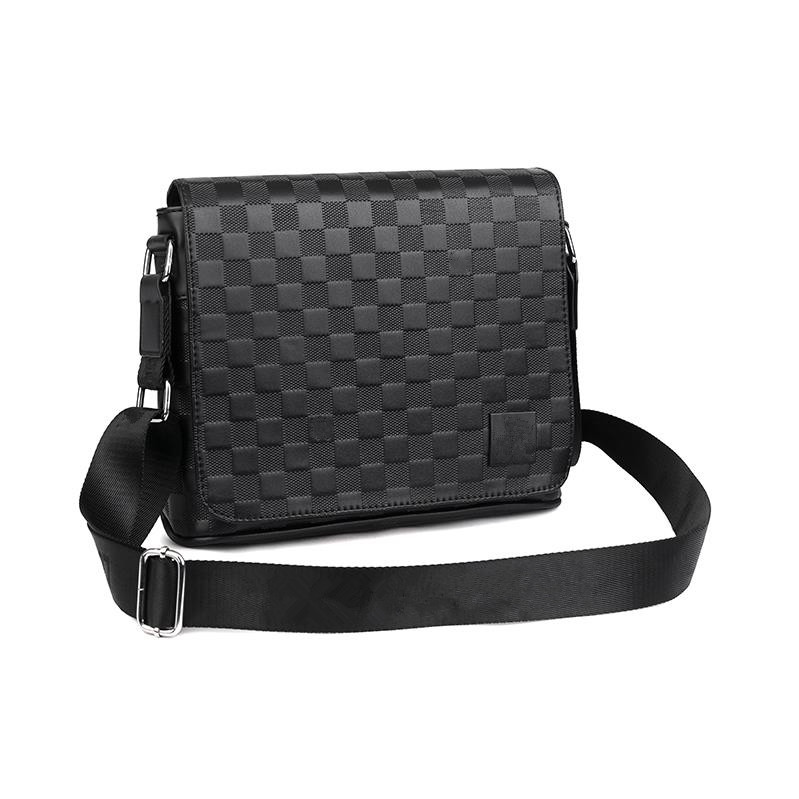 

Mens Shoulder Bags canvas leather Designers Messenger Bag Famous Trip Postman Classic Handbag Briefcase Crossbody Good quality Louiseities Viutonities, Black plaid