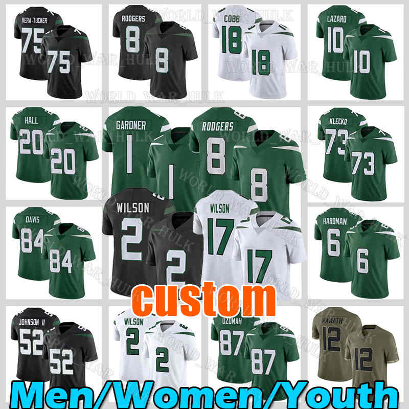 8 Aaron Rodgers 18 Randall Cobb Football Jersey 1 Ahmad Sauce Gardner New Yorks Zach Garrett Wilson Breece Hall Jetes Will McDonald IV Mecole Hardman Jr. Allen Lazard, Men custom jersey(p q j)
8 Aaron Rodgers 18 Randall Cobb Football Jersey 1 Ahmad Sauce Gardner New Yorks Zach Garrett Wilson Breece Hall Jetes Will McDonald IV Mecole Hardman Jr. Allen Lazard, Men custom jersey(p q j)