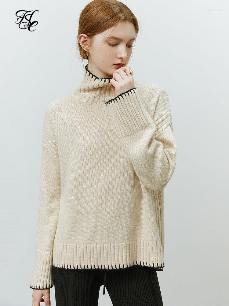 Women's Sweaters FSLE Korean High Collar Loose Pullover Sweater For Women Autumn Winter 2023 Casual Full Sleeve Turtleneck Thick, Beige
Women's Sweaters FSLE Korean High Collar Loose Pullover Sweater For Women Autumn Winter 2023 Casual Full Sleeve Turtleneck Thick, Beige