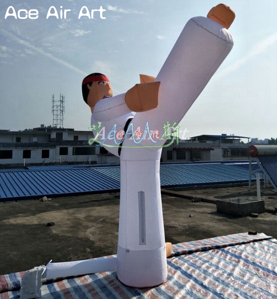 wholesale 3mH 10ft inflatable taekwondo Guy inflatable karate model Inflatable Karat boy belt/degree/strip for training and advertisingPopular