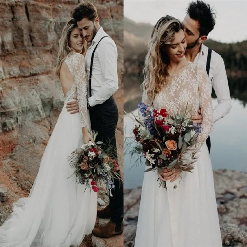 2023 Boho Beach Wedding Dresses Bridal Gown Lace Tulle Scoop Neck Long Sleeves Backless Custom Made Plus Size Garden Country Vestidos de novia, Custom made from color chart
2023 Boho Beach Wedding Dresses Bridal Gown Lace Tulle Scoop Neck Long Sleeves Backless Custom Made Plus Size Garden Country Vestidos de novia, Custom made from color chart