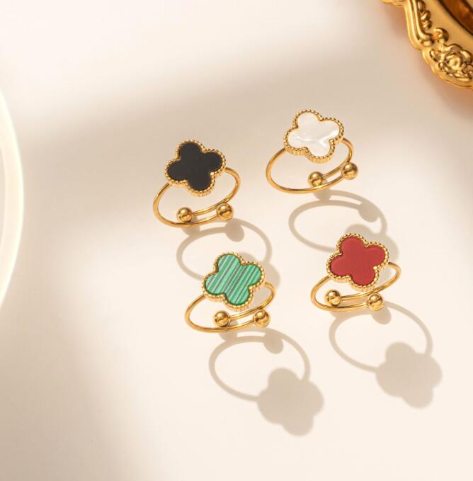 Classic 4 Four Leaf Clover Ring Diamond Butterfly Ring Gold Silvery Wedding Open RingsBrand Jewelry Heart Ring Valentines Mothers Day Gift
Classic 4 Four Leaf Clover Ring Diamond Butterfly Ring Gold Silvery Wedding Open RingsBrand Jewelry Heart Ring Valentines Mothers Day Gift