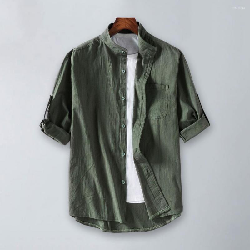 Men's Casual Shirts Trendy Cardigan Shirt Soft Stand Collar Pure Color Thin Style Men Versatile, Black
Men's Casual Shirts Trendy Cardigan Shirt Soft Stand Collar Pure Color Thin Style Men Versatile, Black