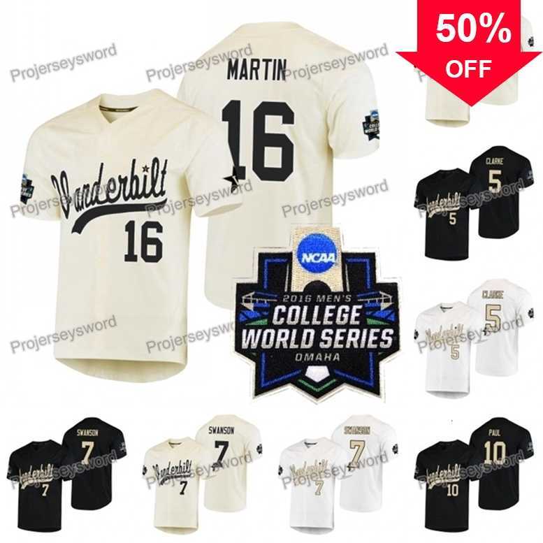 Xflsp GlaMit Vanderbilt Commodores Jersey 7 Dansby Swanson 5 Philip Clarke 10 Ethan Paul 16 Austin Martin 2019 rare College WS W Custom Baseball Jersey, Blank black
Xflsp GlaMit Vanderbilt Commodores Jersey 7 Dansby Swanson 5 Philip Clarke 10 Ethan Paul 16 Austin Martin 2019 rare College WS W Custom Baseball Jersey, Blank black