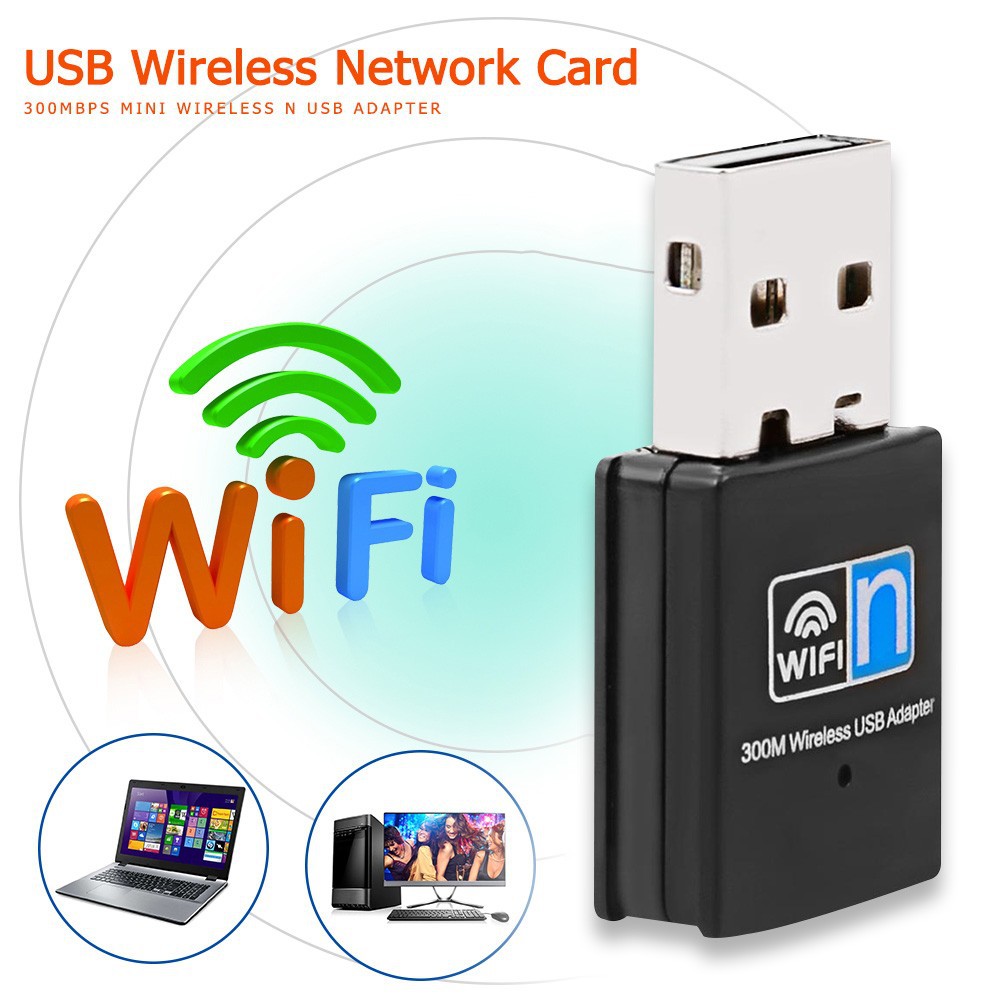 300Mbps USB WiFi Adapter RTL8192 Chipset 2.4GHz 300M Wireless Receiver WI-FI dongle Network Card For PC Laptop With Retail box