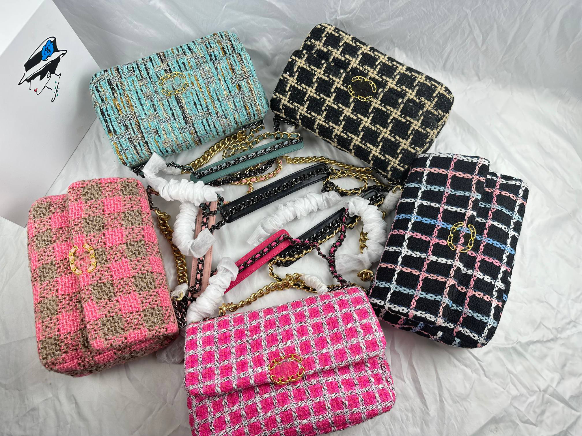 Tote bag designer Tweed bag Women Chain Shoulder Bags Quilted Purse Crossbody Handbag Bag Paris Brand Fashion Flap Classic Woolen Houndstooth Wallet 30CM/25CM
Tote bag designer Tweed bag Women Chain Shoulder Bags Quilted Purse Crossbody Handbag Bag Paris Brand Fashion Flap Classic Woolen Houndstooth Wallet 30CM/25CM