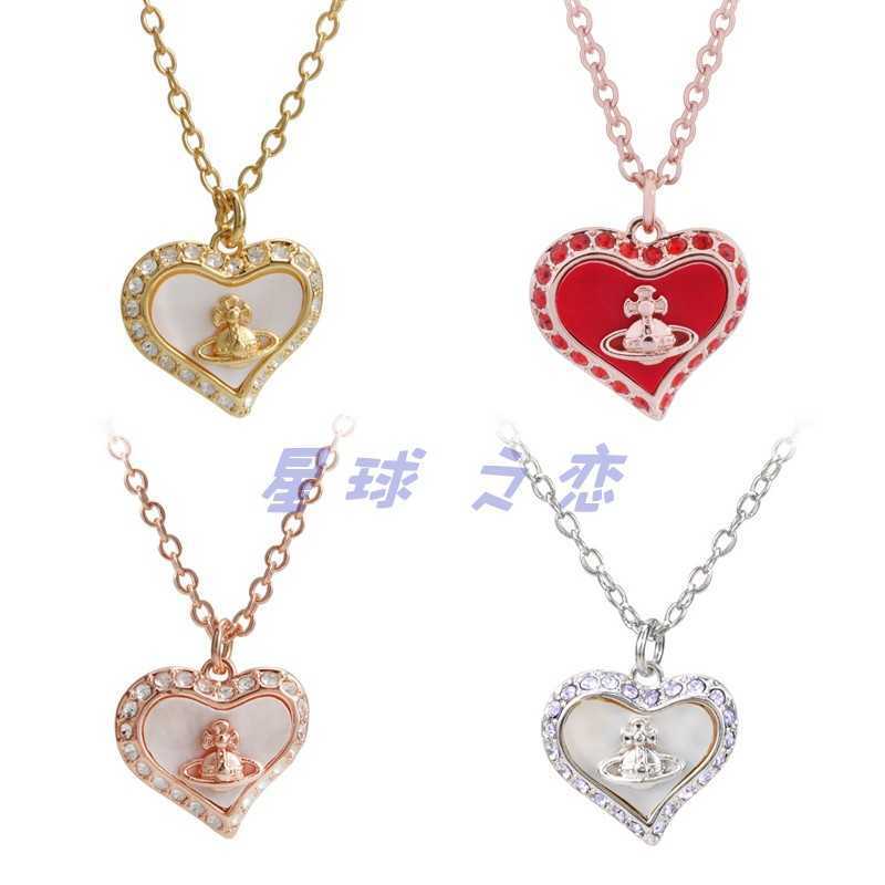 Queen Mother Vivian Vivienne Love Shell Flash Diamond Necklace Rose Gold Silver Luxury Temperament In Female
Queen Mother Vivian Vivienne Love Shell Flash Diamond Necklace Rose Gold Silver Luxury Temperament In Female