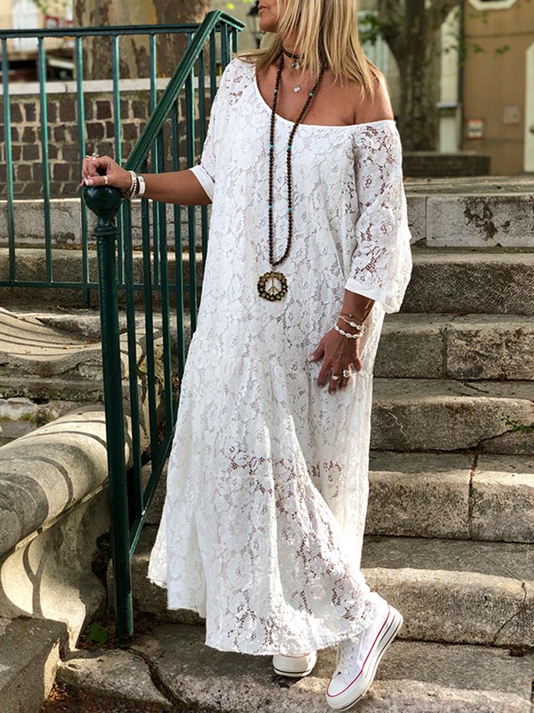 Dresses Zanzea 2023 Women Lace Crochet Maxi Long Dress Summer O Neck 3/4 Sleeve Party Vestidos Robe Femme Bohemian Sundress Casual Dress, Black
Dresses Zanzea 2023 Women Lace Crochet Maxi Long Dress Summer O Neck 3/4 Sleeve Party Vestidos Robe Femme Bohemian Sundress Casual Dress, Black