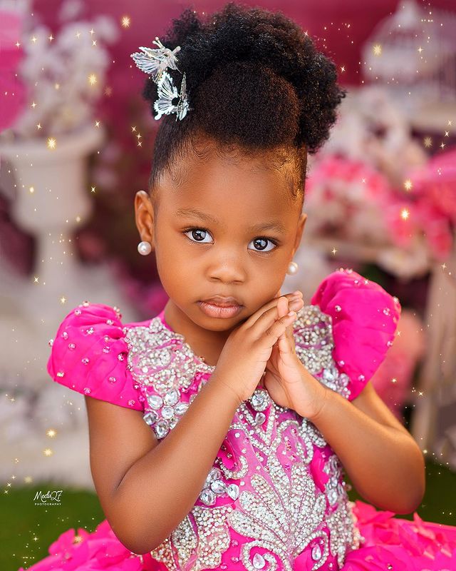 elegant fuchsia floral tulle vneck dress sparkling crystal detailing for young bridesmaids flower girls