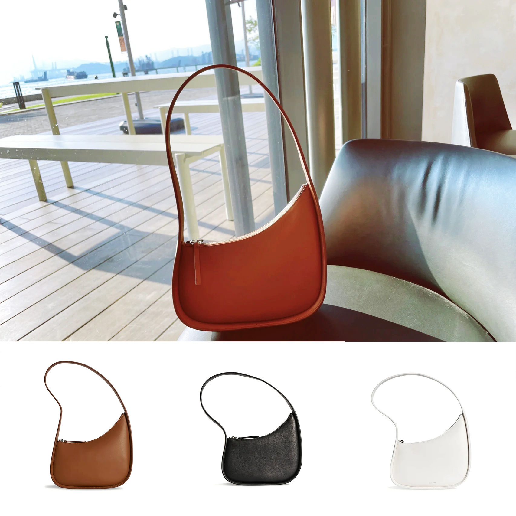 Fashion cowhide half moon bag totes Designer cosmetic bag Women Underarm bags duffle hand bag strap Shoulder Toiletry Kits cross body men hobo Zipper Soft lady clutch, Black
Fashion cowhide half moon bag totes Designer cosmetic bag Women Underarm bags duffle hand bag strap Shoulder Toiletry Kits cross body men hobo Zipper Soft lady clutch, Black