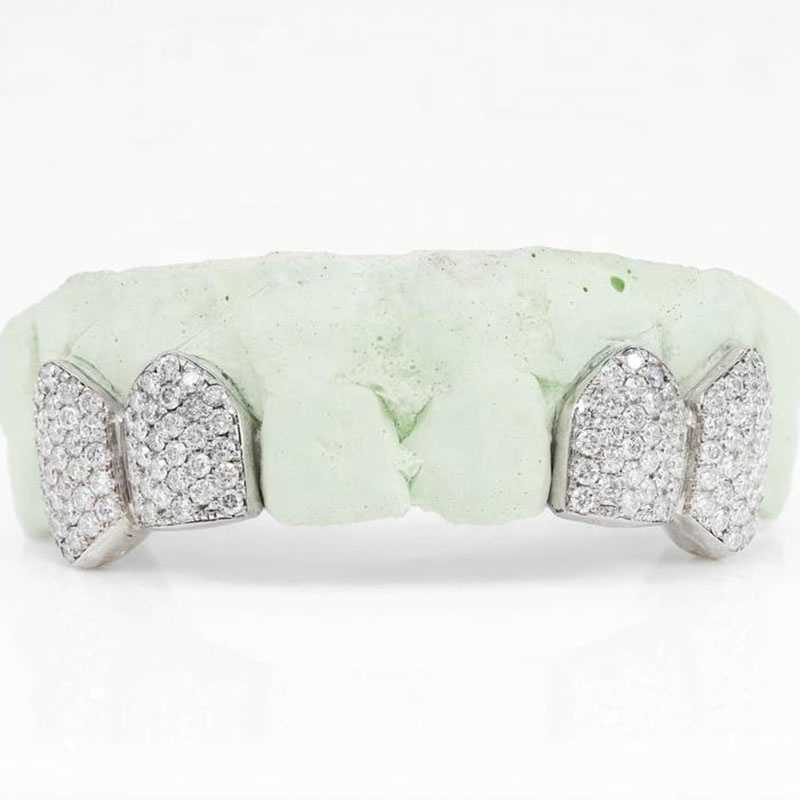 Custom Made Grills 925 Sterling Silver 10K 14K 18K Gold Natural Diamond HPHT Diamond Moissanite Teeth Grillz
