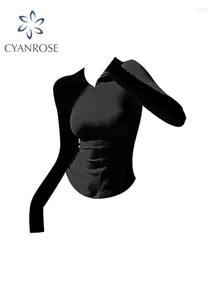 Women' T Shirts Solid Color Casual T-shirt Women Long Sleeves Lapel Crop Tops Fashion Sexy Elastic Bodycon Party Club Tees 2023 Spring, Black
Women' T Shirts Solid Color Casual T-shirt Women Long Sleeves Lapel Crop Tops Fashion Sexy Elastic Bodycon Party Club Tees 2023 Spring, Black