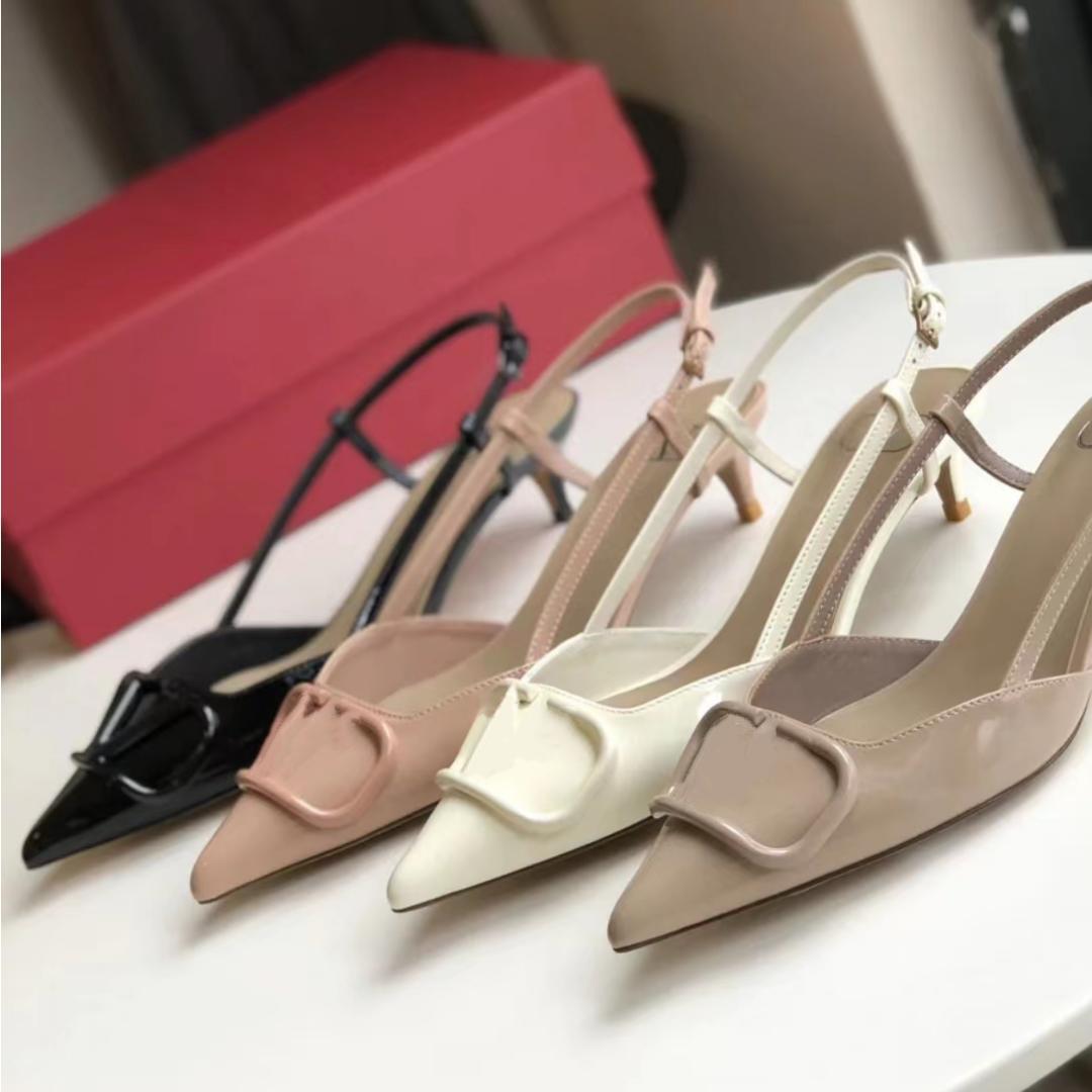 Summer Ladies Designer Sandals Women Pointe Shoes Metal Buckle 4cm 6cm 8cm 10cm Genuine Leather Women's High Heel Sandals with Dust Bag 34-44, 19
Summer Ladies Designer Sandals Women Pointe Shoes Metal Buckle 4cm 6cm 8cm 10cm Genuine Leather Women's High Heel Sandals with Dust Bag 34-44, 19