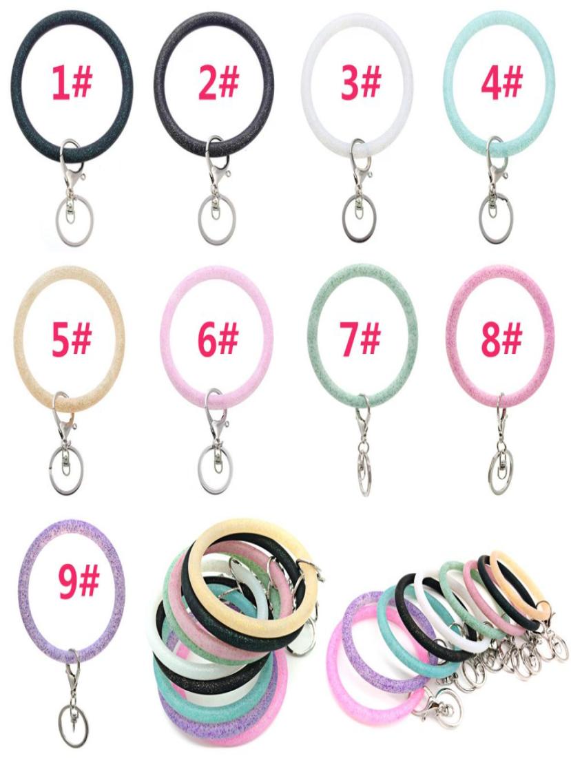 Silicone Wrist Key Ring Fashion Glitter Bracelet Sports Keychain Bracelets Bangle Round Key Rings Large O Cute Keyring Jewelry DB45019543
Silicone Wrist Key Ring Fashion Glitter Bracelet Sports Keychain Bracelets Bangle Round Key Rings Large O Cute Keyring Jewelry DB45019543