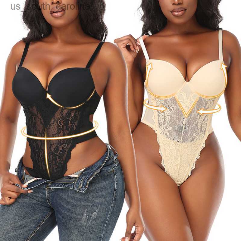 Camis S-5XL Lace Bodysuit for Women Tummy Control Shapewear V Neck Backless Tank Tops One Piece Body Shaper Fajas Thongs L230522, Beige 
Camis S-5XL Lace Bodysuit for Women Tummy Control Shapewear V Neck Backless Tank Tops One Piece Body Shaper Fajas Thongs L230522, Beige