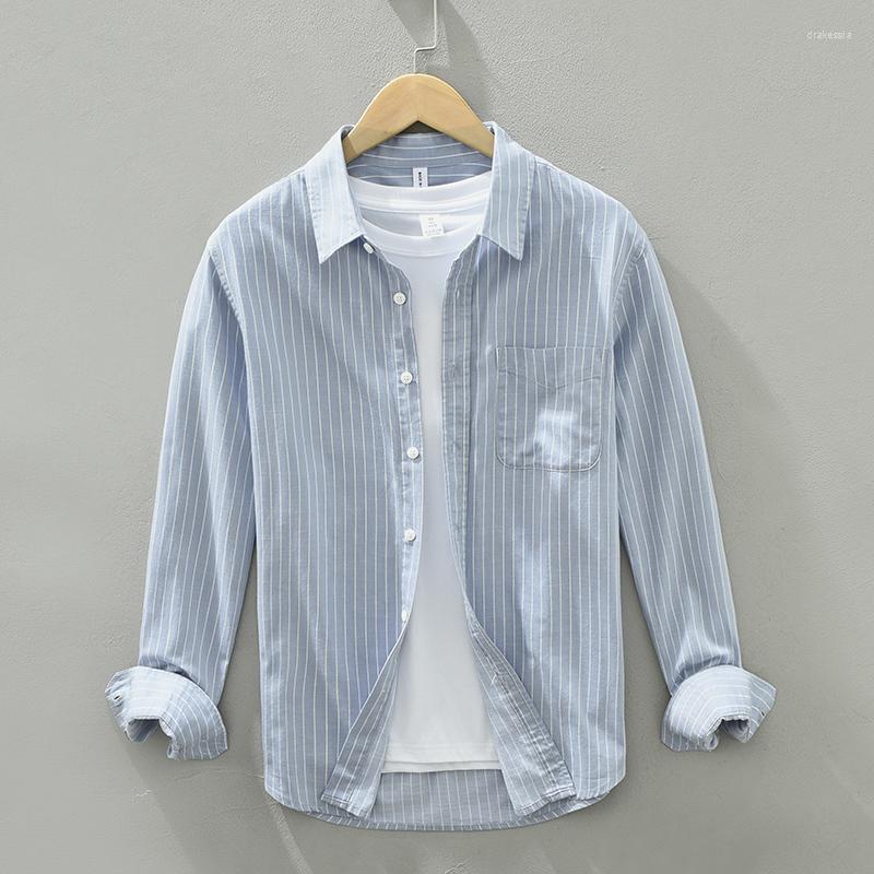 Men's Casual Shirts Designer Long Sleeve Stripe Pure Cotton Brand Men Shirt Trend Comfortable Top Clothes Chemise Camisas De Hombre, White
Men's Casual Shirts Designer Long Sleeve Stripe Pure Cotton Brand Men Shirt Trend Comfortable Top Clothes Chemise Camisas De Hombre, White