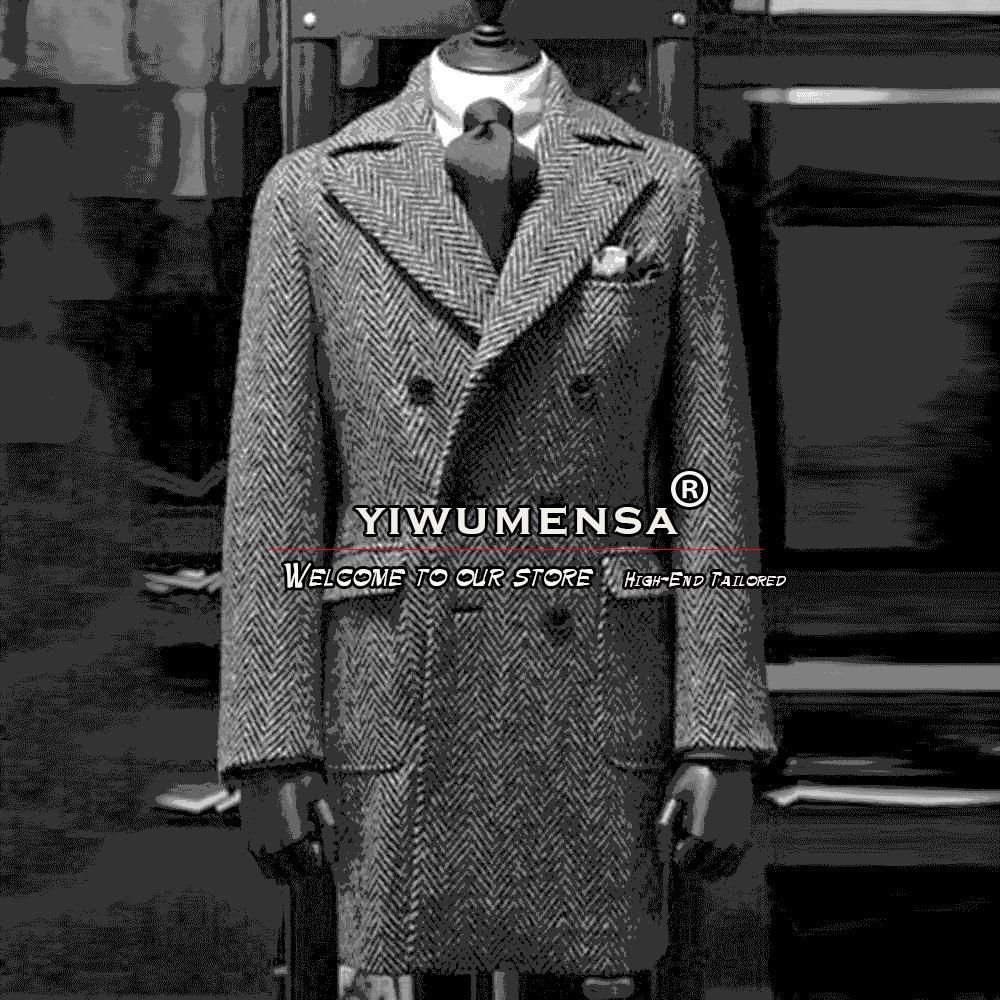 Blazers Formal Suit Jacket Men Double Breasted Overcoat Long Trench Coat Tweed Wool Blend Grey Herringbone Abrigos Hombre Invierno 2022, Khaki
Blazers Formal Suit Jacket Men Double Breasted Overcoat Long Trench Coat Tweed Wool Blend Grey Herringbone Abrigos Hombre Invierno 2022, Khaki