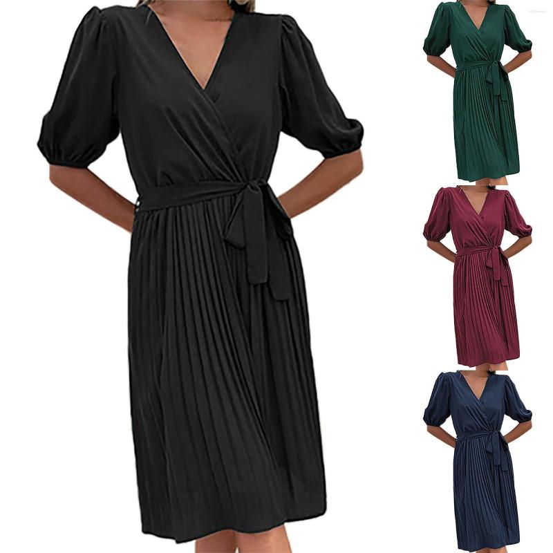 Casual Dresses Women's Spring Midi Dress Long Puff Sleeve Wrap V Neck Flowy Ruffle Pleated, Blue
Casual Dresses Women's Spring Midi Dress Long Puff Sleeve Wrap V Neck Flowy Ruffle Pleated, Blue