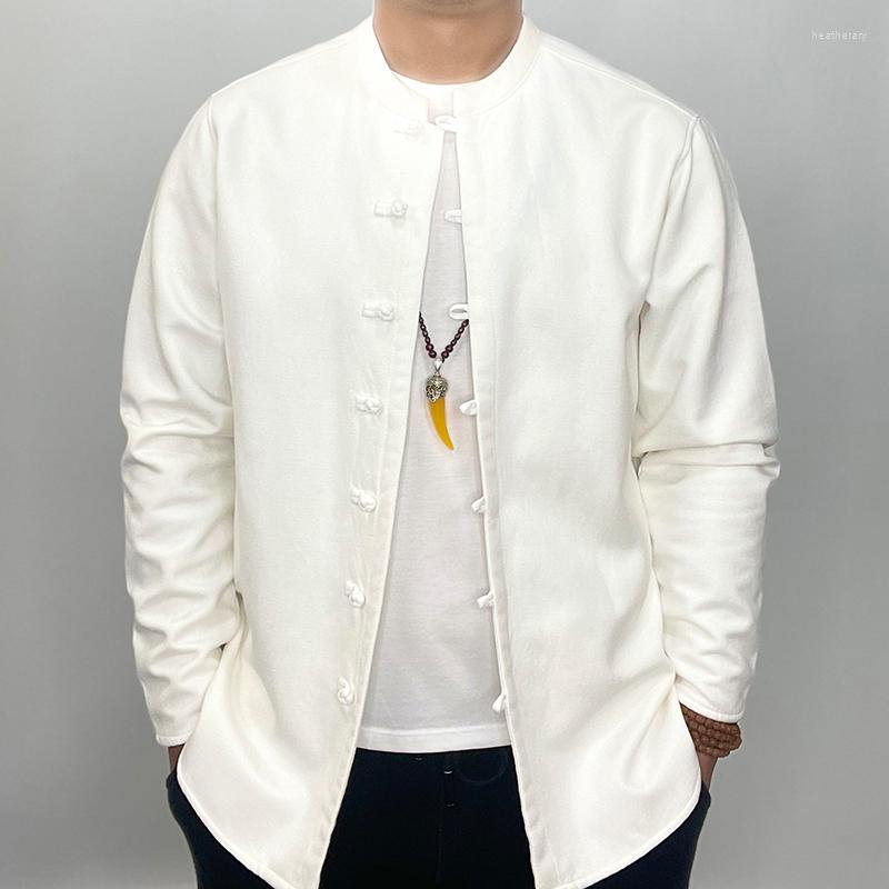 Ethnic Clothing Winter Chinese Style Men Solid Color Fleece Thick Warm Shirts Cotton Linen Harajuku Male Tai Chi Tang Suit
Ethnic Clothing Winter Chinese Style Men Solid Color Fleece Thick Warm Shirts Cotton Linen Harajuku Male Tai Chi Tang Suit