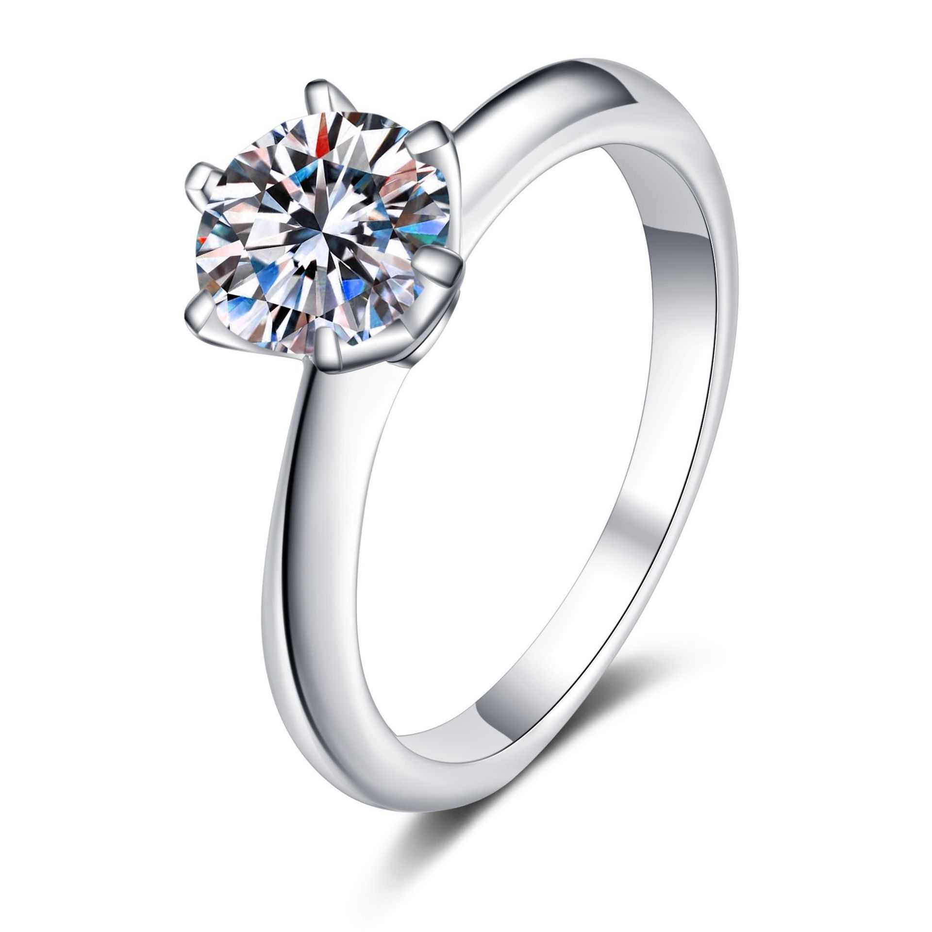 high-quality Sterling silver s925 plated tiffay classic six claw moissanite ring women's jewelry live broadcast with certificate
high-quality Sterling silver s925 plated tiffay classic six claw moissanite ring women's jewelry live broadcast with certificate