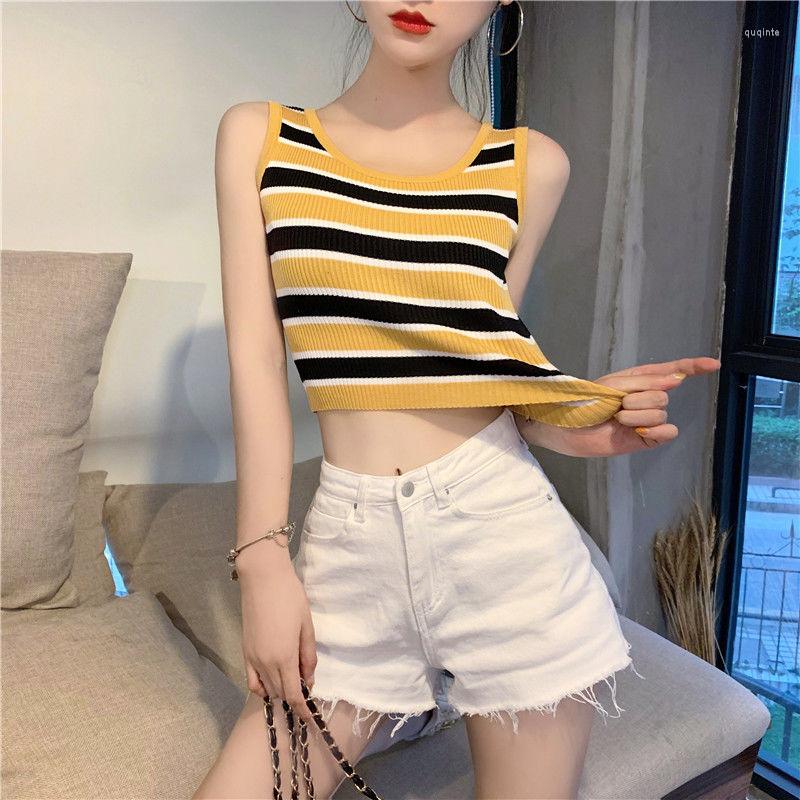Women's Tanks Small Sexy Slim Striped Halter Top Female Navel Knitted Summer Vest Student Bottoming Y2k Accessories Tank, Green
Women's Tanks Small Sexy Slim Striped Halter Top Female Navel Knitted Summer Vest Student Bottoming Y2k Accessories Tank, Green